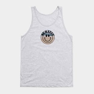 Be Happy Smiley Face Beach Tank Top